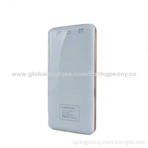 Ultra-thin Power Bank, 8,000mAh, Different Colors Available, Flashlight/Dual-USB Output